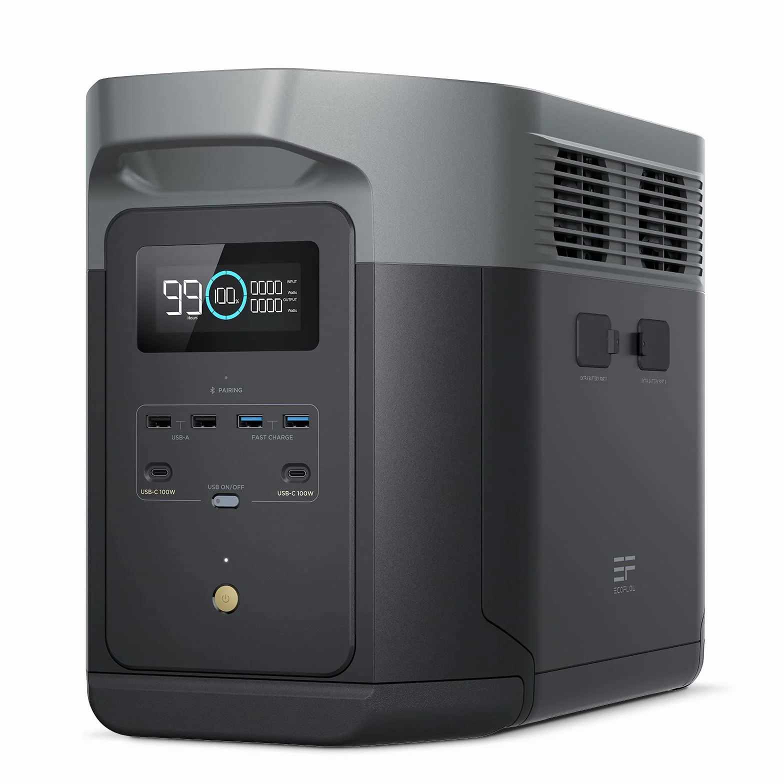EcoFlow Estación de energía portátil DELTA 2 Max, 2048Wh, Batería LFP, CA 80% de carga en 53mins,sólo pequeños defectos en el embalaje, el producto está completamente sin usar (Reacondicionado)
