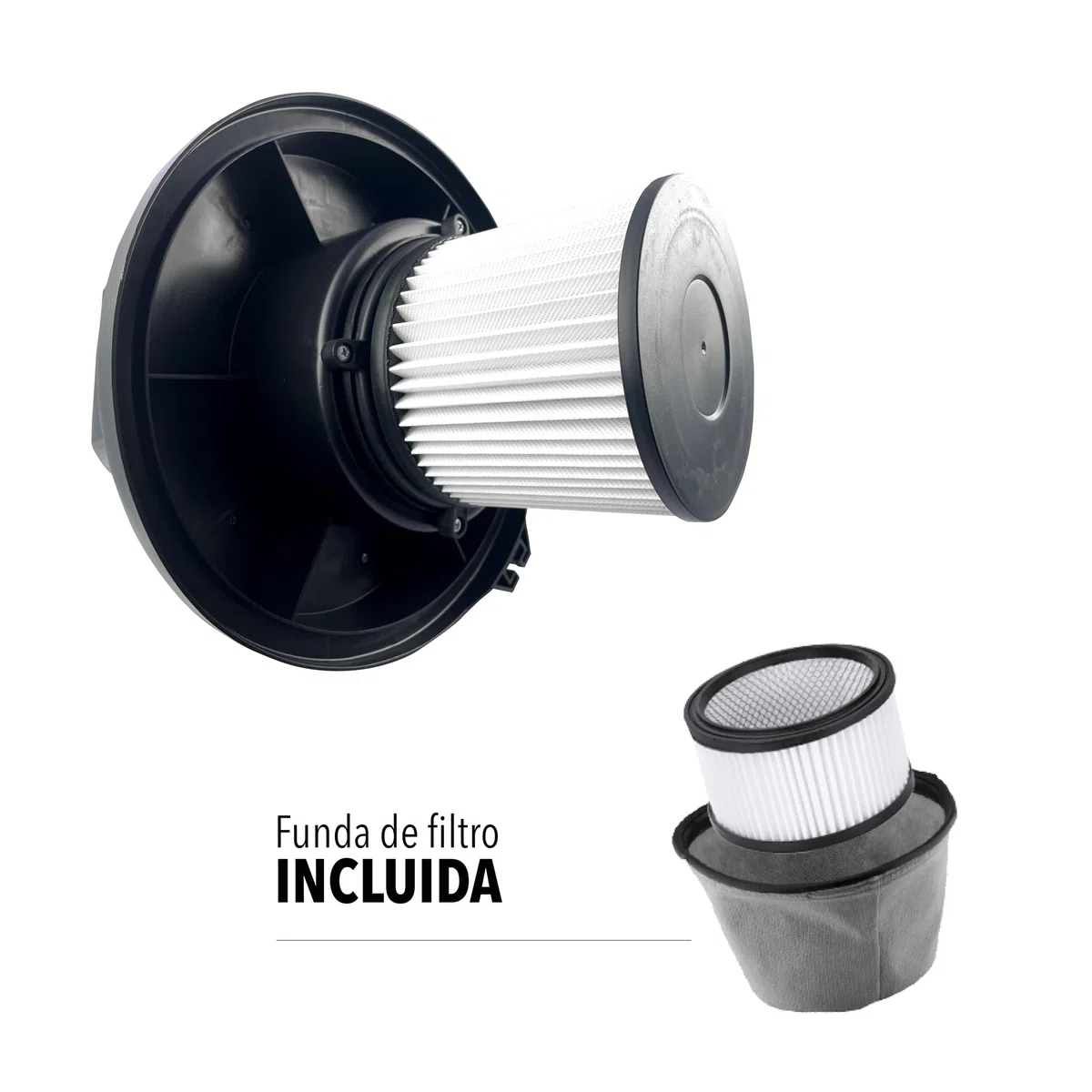 Bikain - Aspiradora 3 en 1 - Líquido, Cenizas y Polvo - Alta Potencia 1200W - Función Soplador - 15 litros - Aspiradora de Agua y en Seco con Ruedas - para Tapicerías, Coche, Suelos y Exteriores