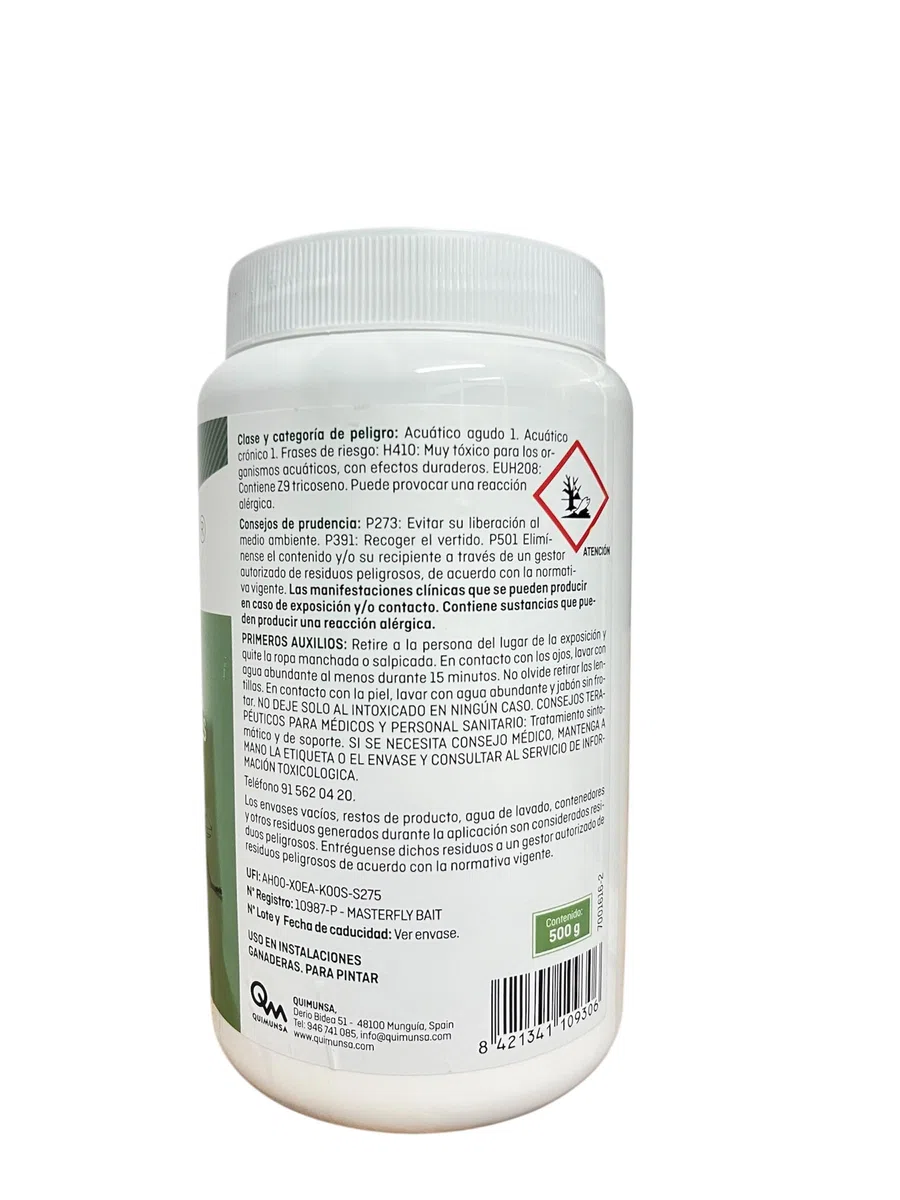 Cebo insecticida en polvo para control de moscas 500 g. Master fly Bait (tipo Agita)