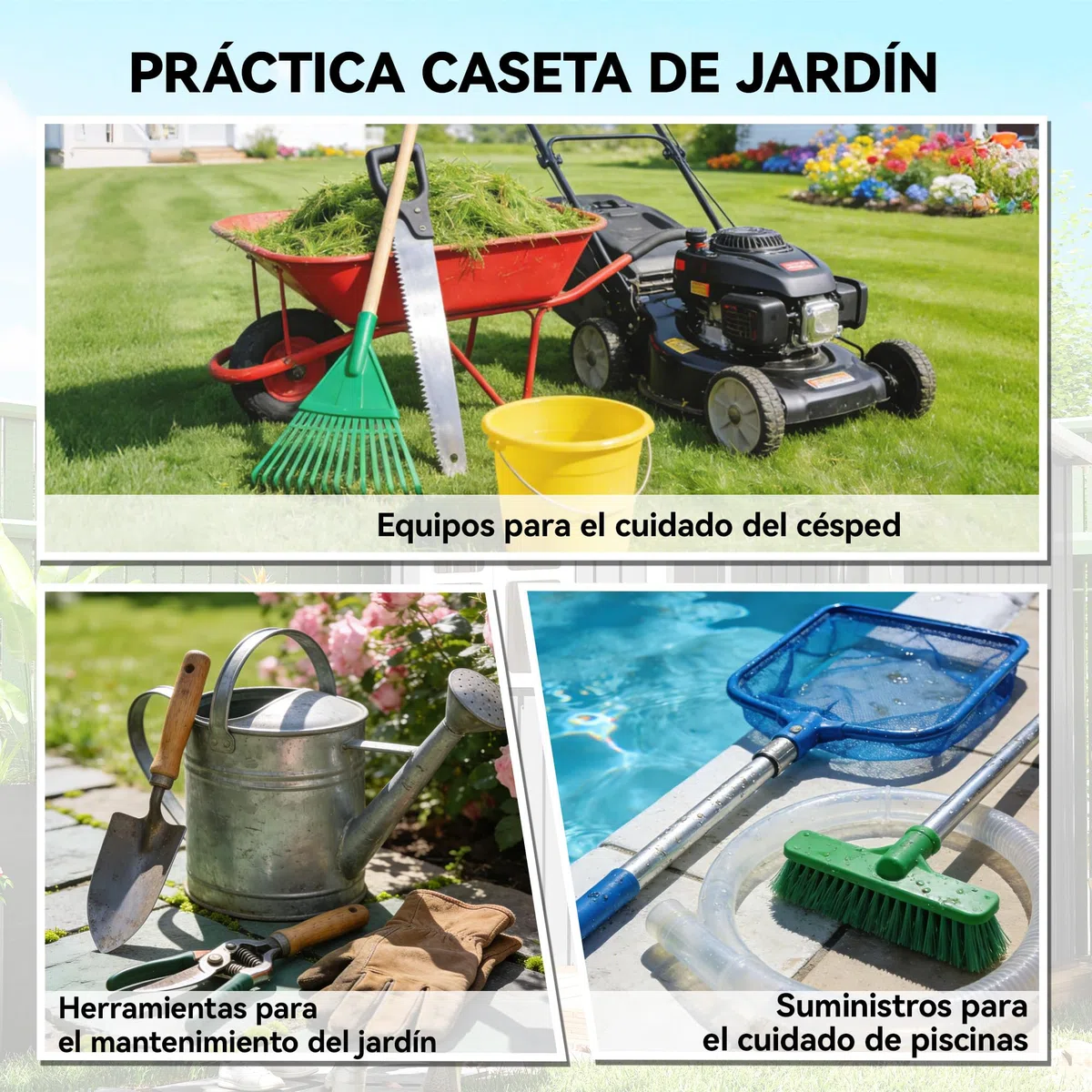 Outsunny Caseta de Jardín Exterior 1,37 m², 163x90x179 cm, Cobertizo de Jardín Exterior Metálico con Puerta con Pestillo y Ranuras de Ventilación, para Almacenamiento de Herramientas, Verde