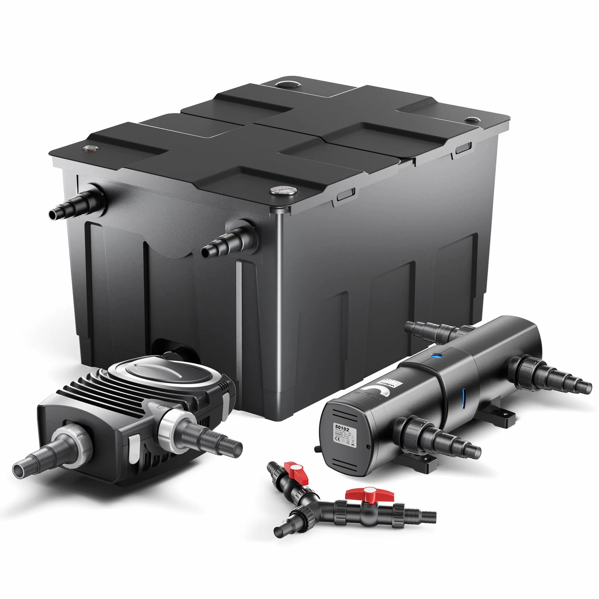 SunSun filtro 60000l Estanque 36W clarificador neo10000 80W Bomba jardin