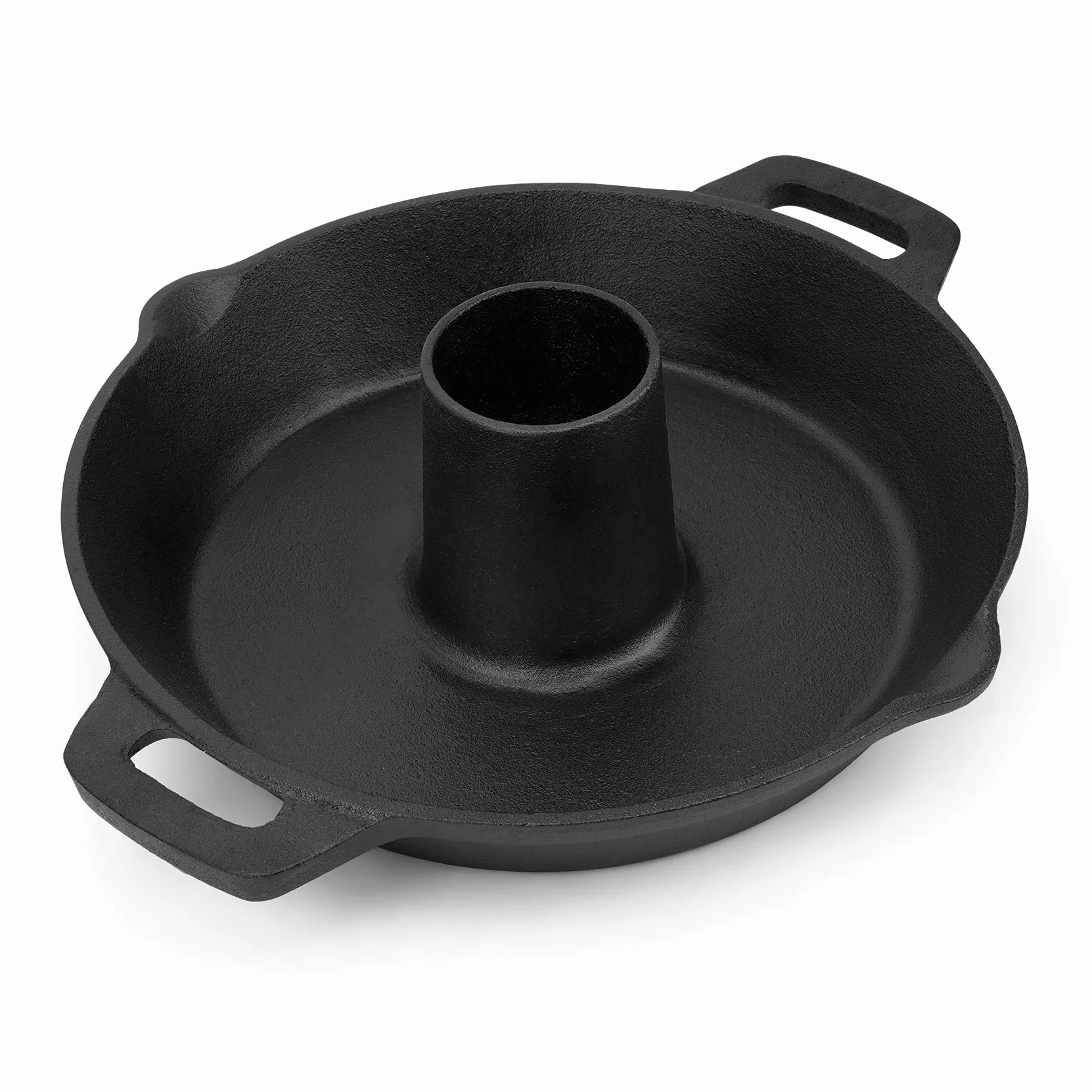 Onlyfire Soporte para asador de pollo de hierro fundido, asador de aves de corral para barbacoa con pico de vertido y asa, accesorio de barbacoa para parrilla y horno