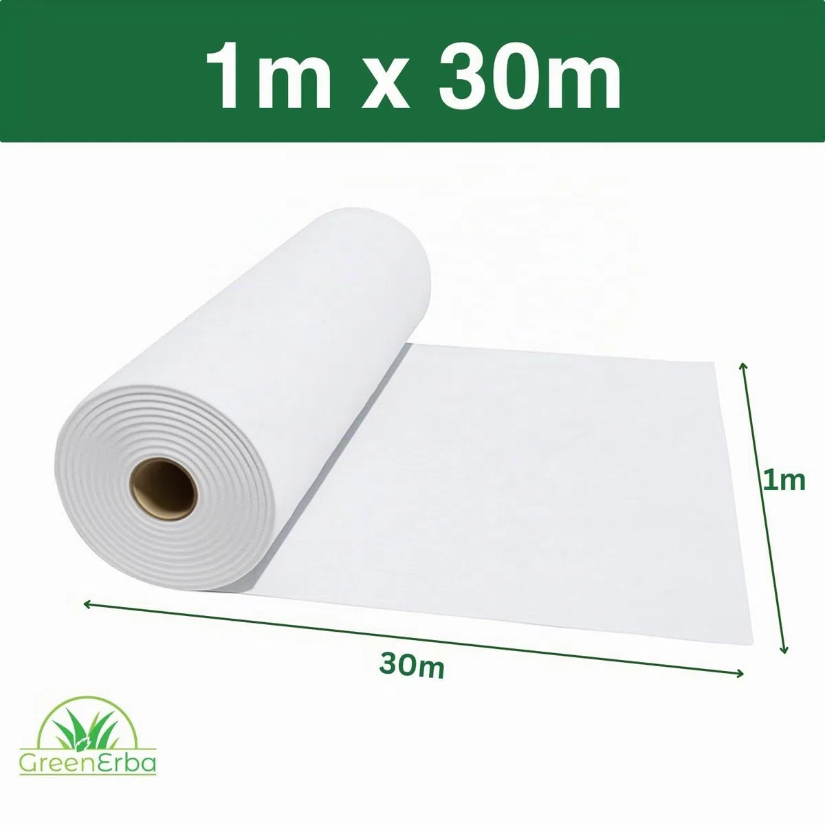 30m² Fieltro Geotextil 200g/m2 poliéster (PES) - Tejido Permeable al agua - 1 x 30m - Lona de drenaje Cuenca/Terraza/Jardín - Separación de grava/arena/adoquines sintéticos