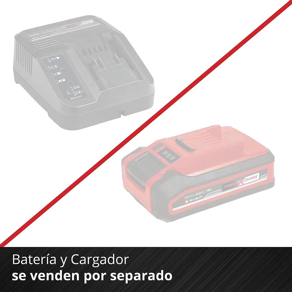 Einhell Soplador de Hojas a batería GE-LB 36/210 Li E-Solo Power X-Change (36 V, Iones de Litio, 210 km/h, 816 m³/h, Interruptor Turbo, Tubo de 3 escalones + Desmontable, sin batería ni Cargador)