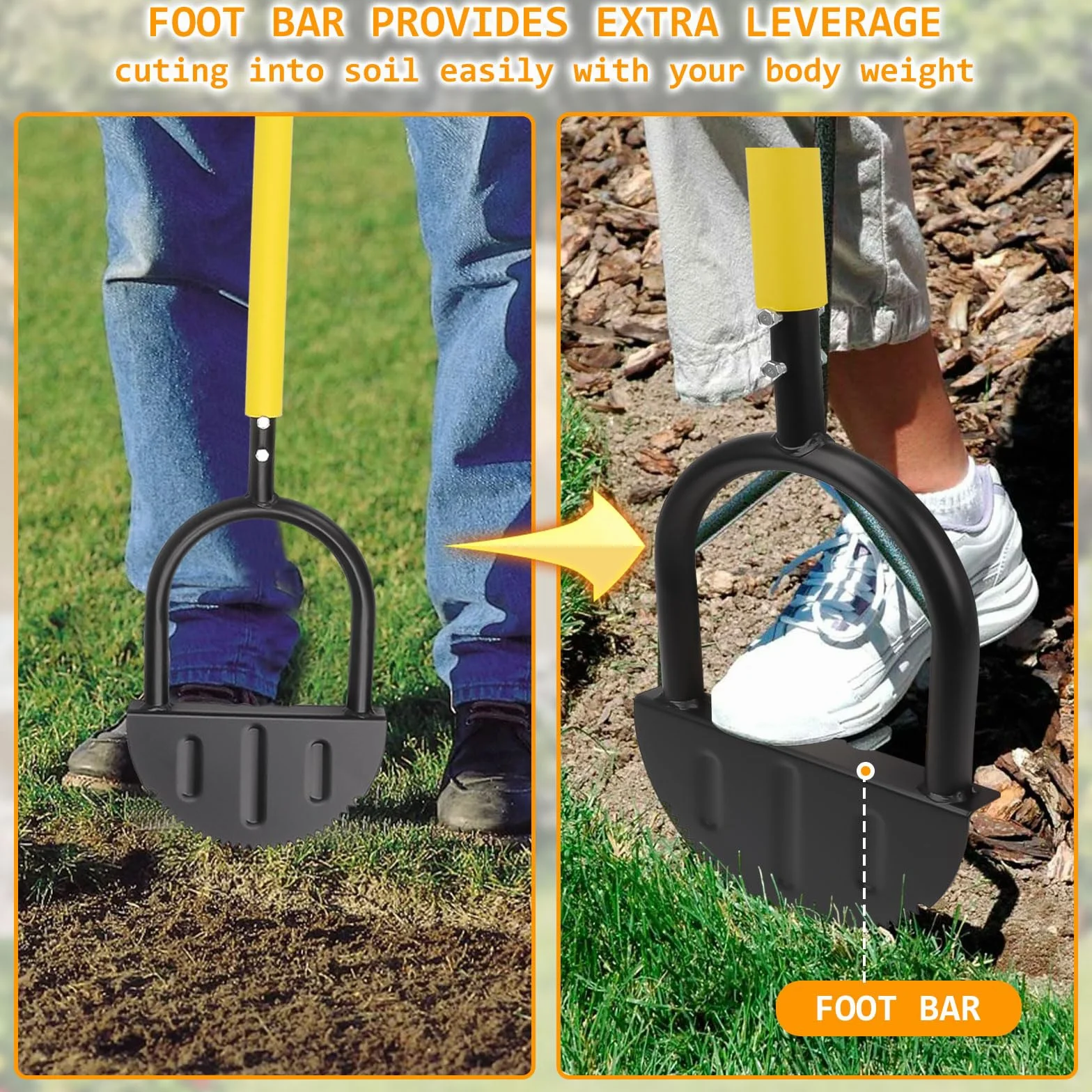 BigKing Herramienta De Borde De Césped Manual, Herramienta De Borde De Jardín, Pala Jardín Para Reparación De Jardines Y Céspedes