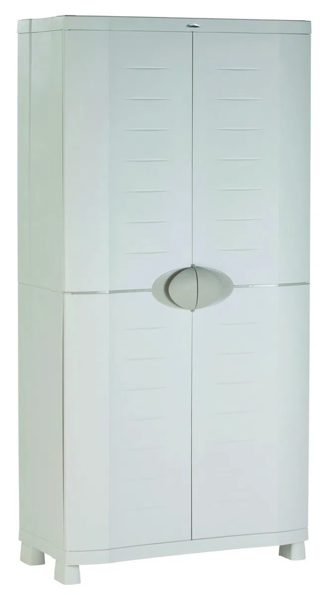 Plastiken M258516 - Armario de Resina escobero Space Saver Beige 90cm