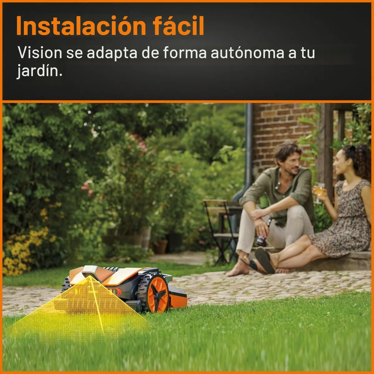 WORX Landroid Vision S250 WR202E Robot cortacésped para Jardines de hasta 250 m² – Robot cortacésped Inteligente sin Cable de limitación – WiFi y Bluetooth – prevención Activa de obstáculos con