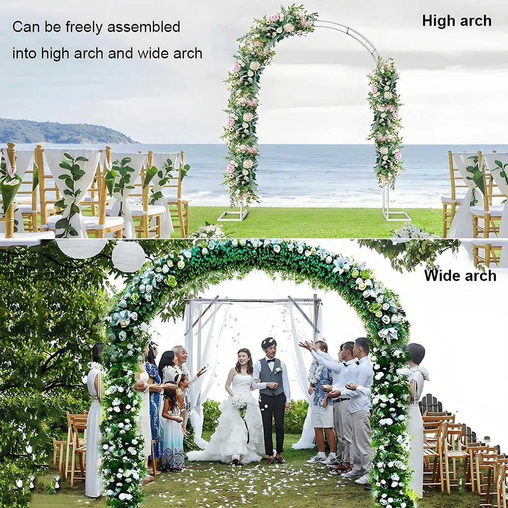 Arco Jardín Metálico, Estable Pérgolas Arch Boda, Soporte Enrejado Plantas Enredaderas Rosas 140 200 230 240cm, Tutor Trepadoras para Jardín Exterior, Fiesta De Bodas Decoracion(Black,W1.4 x H2.30m)