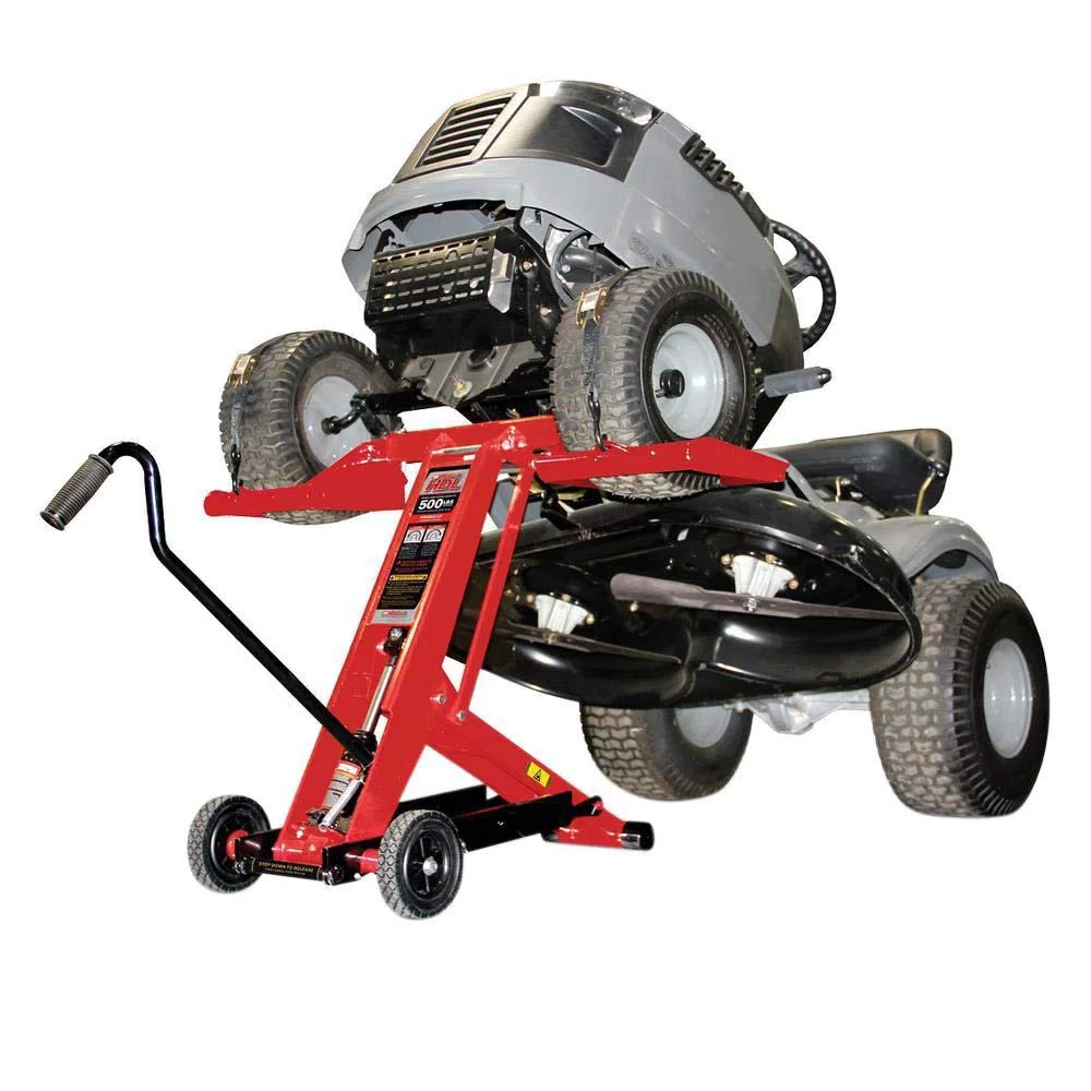 MoJack HDL 500 NO 45501-OP - Gato Elevador de Cilindro hidráulico para Mantenimiento y reparación de cortacésped de Radio de Giro Cero, Capacidad de elevación de 500 Libras con Barra de Bloqueo para