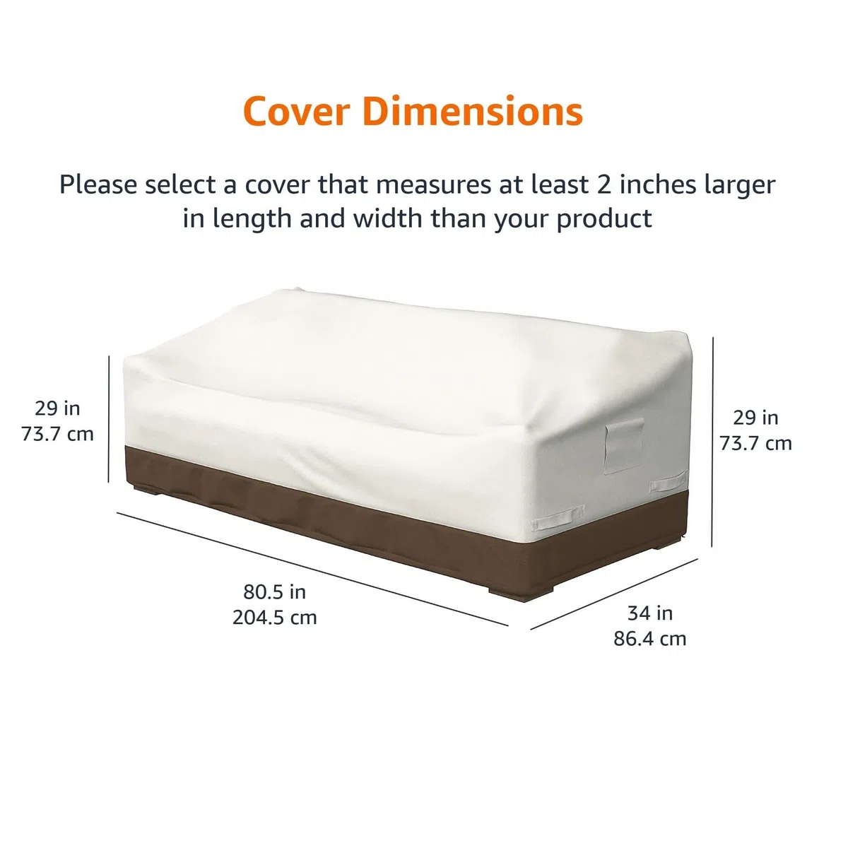 Amazon Basics Funda protectora para sofá de 3 plazas Griffen, Beis/ Bronceado