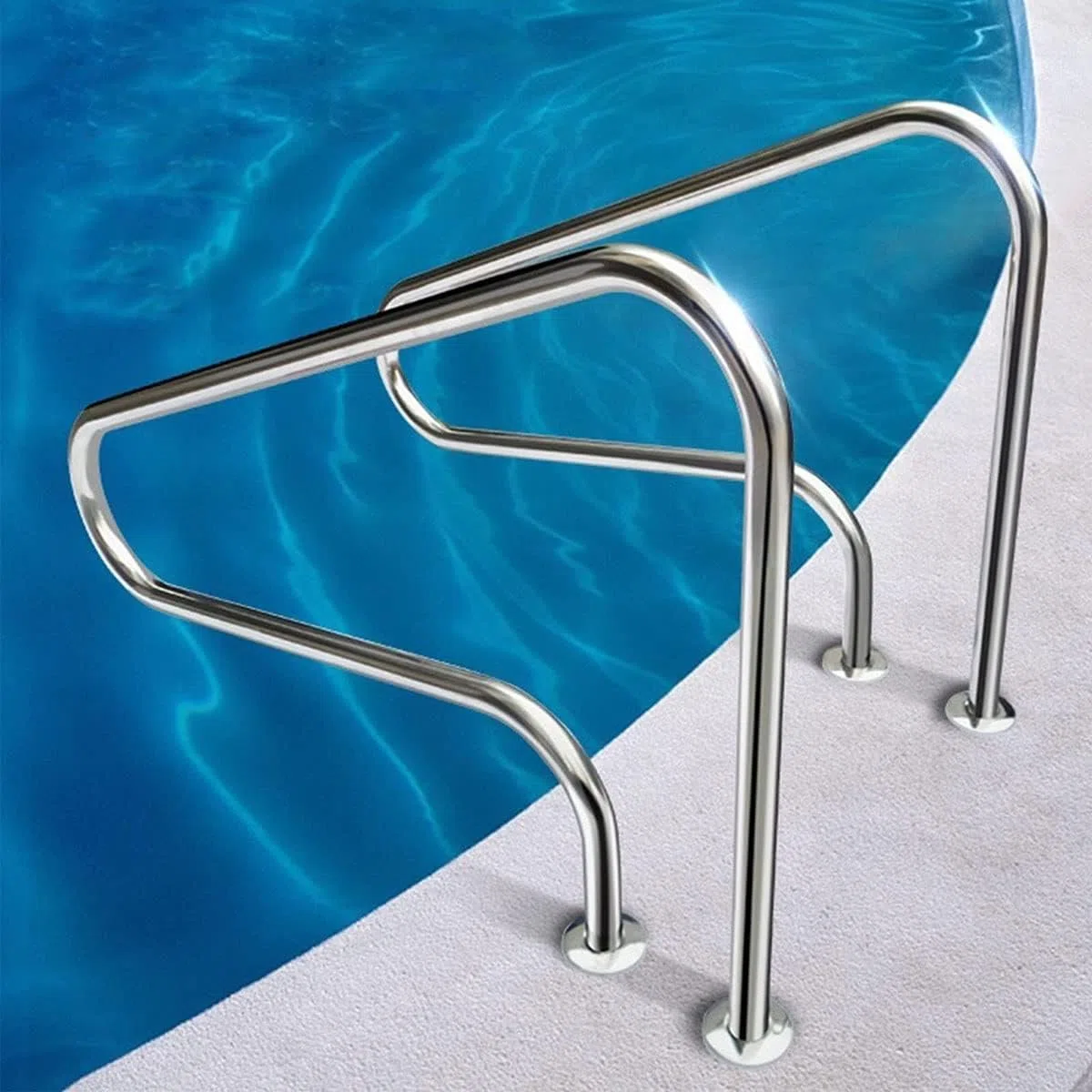 Barandilla De Piscina De Acero Inoxidable 304, Pasamanos De Piscina De Seguro Y Antideslizante, 250kg Capacidad De Carga, Fácil Montaje, 125x80cm (Size : 1 Pack)