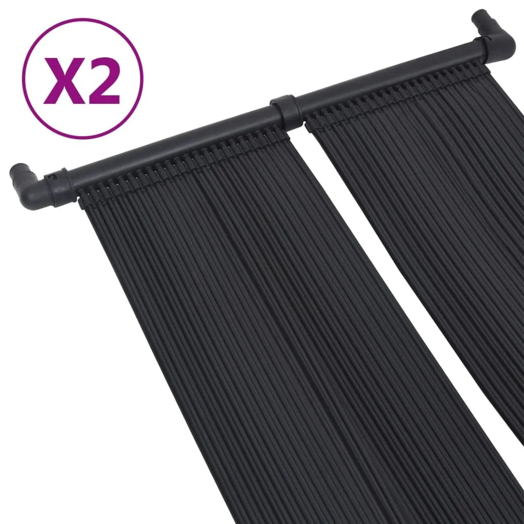 vidaXL 2X Panel Calentador Solar para Piscina Tapete Sistema de Calefacción Calentamiento Agua Caliente Sol de Energía Ecológicas 80x310 cm