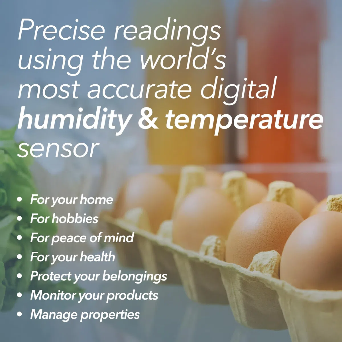 SensorPush HT.w Termómetro higrómetro inalámbrico resistente al agua para iPhone Android Hecho en Estados Unidos Sensor inteligente de humedad temperatura para interiores y exteriores con alertas