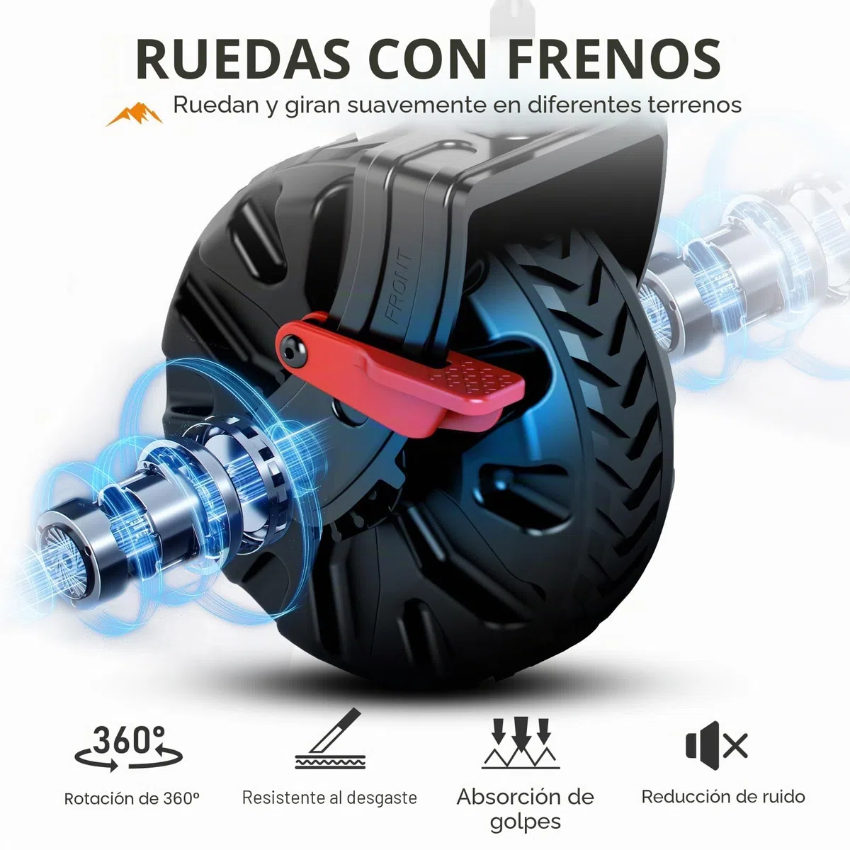 Portal Carro de Playa para Arena, Todo Terreno, Ruedas Grandes, para Festivales, Camping, Carrito de Playa, Plegable, Carrito de jardín, con Ruedas, soporta 102 kg, Resistente y Plegable