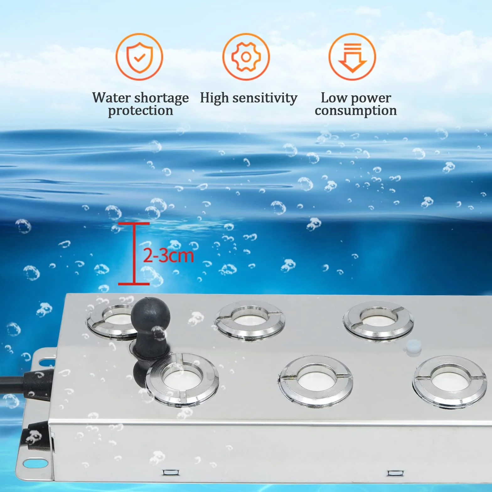 Dispositivo de Niebla Ultrasónico de 6 Cabezas 5.5 L/H con Fuente de Alimentación Impermeable de 250 W Dispositivo de Niebla Pesado para Patio Humidificador Estanque Dispositivo de Niebla