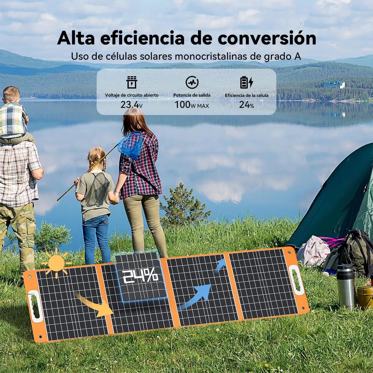 Flashfish Estación de Energía con Panel Solar 100W, Batería LiFePO4 de 179Wh,Generador Solar 300W CA(600W Pico),carga completa en 70 minutos,Batería de Repuesto para Acampar,Aventuras y Emergencias