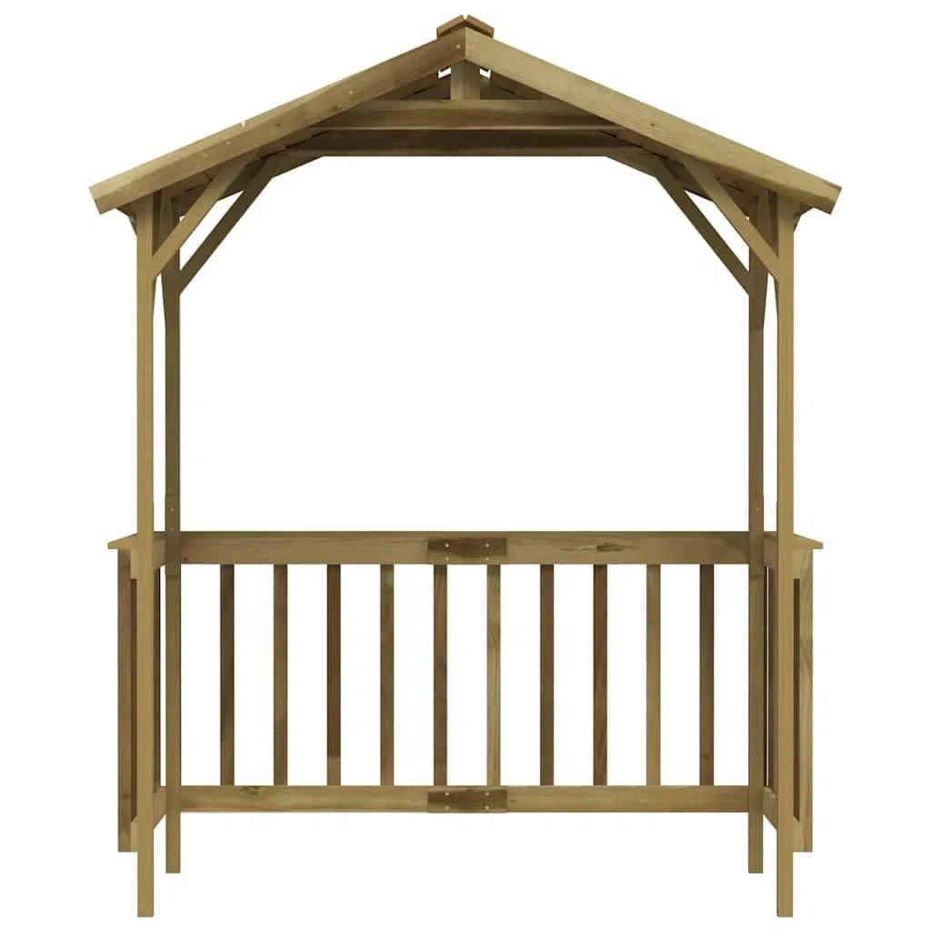 vidaXL Cobertizo de Barbacoa Casetas Casetilla Jardín Patio Muebles Decoración Herramientas Almacenamiento 163,5x93x210 cm Madera Pino Impregnada