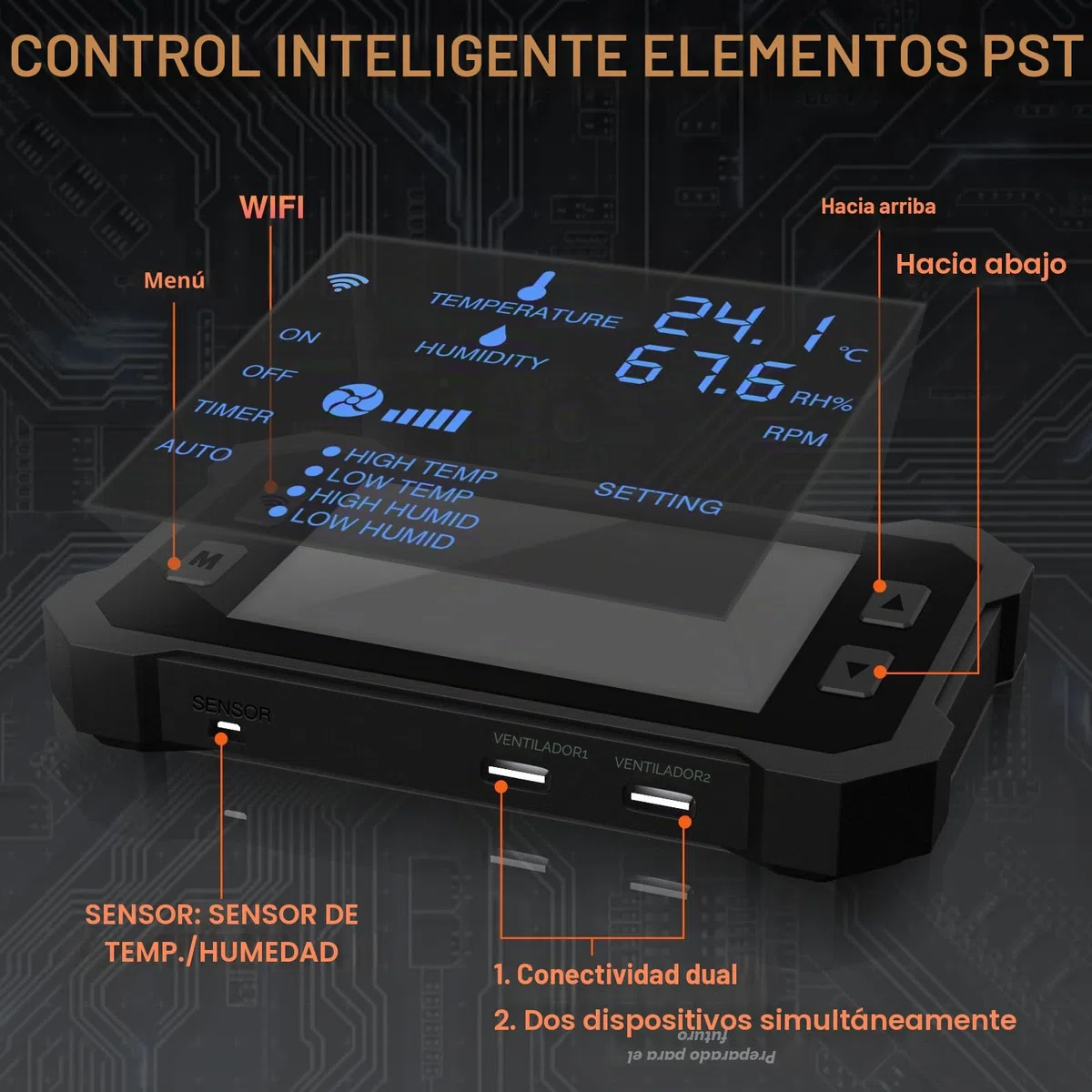 FanGoFast Extractor de Aire 150 mm con Control de App, Regulador de Temperatura y Humedad, Motor EC Silencioso 2550 RPM, Ventilador de Conducto para Tendas de Campaña, Cultivo Indoor