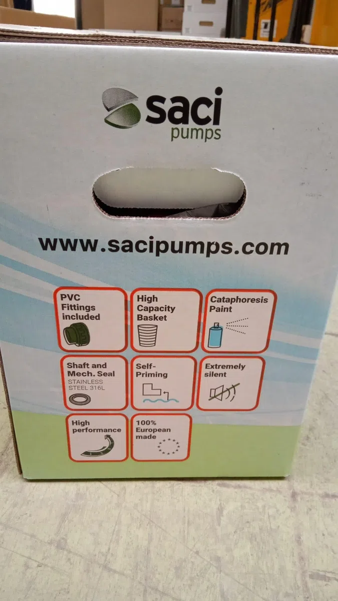 Saci Pumps Bomba Industrial de Agua Optima 50M - 7.000 l/h Negro